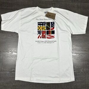 VTG 1996 NAMES‎ Project AIDS Memorial Quilt T-Shirt XL USA NOS Murina